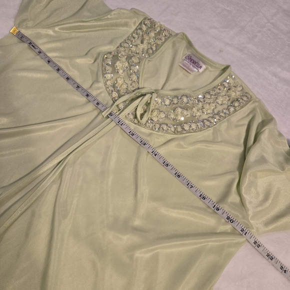 Sinderella Robe Vintage Sheer Lightweight Tie Front Intimate Gown Large - Picture 11 of 15